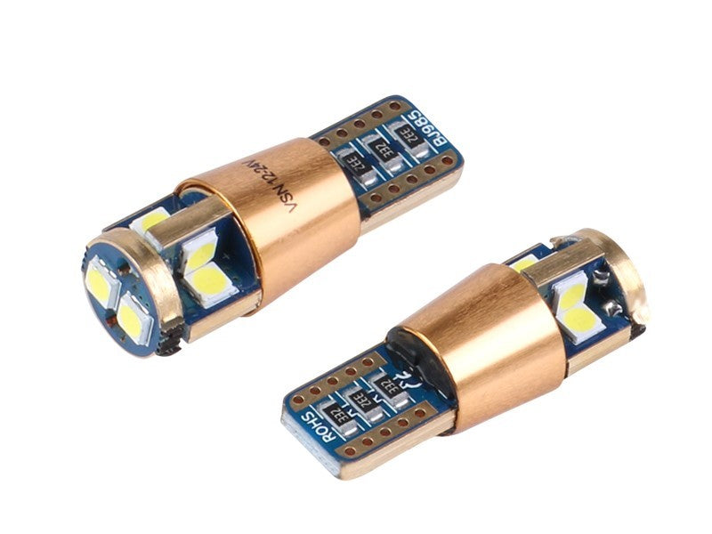 Izzó VISION W5W T10 1224V 10x 3030 SMD LED nem poláris CANBUS fehér 2 db – kép 2