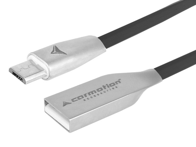 Töltő- és szinkronizáló kábel 120 cm, USB> micro USB, fekete
