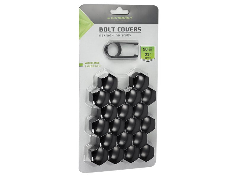 21 mm es csavaros fedelek fekete 20 1 db – kép 2