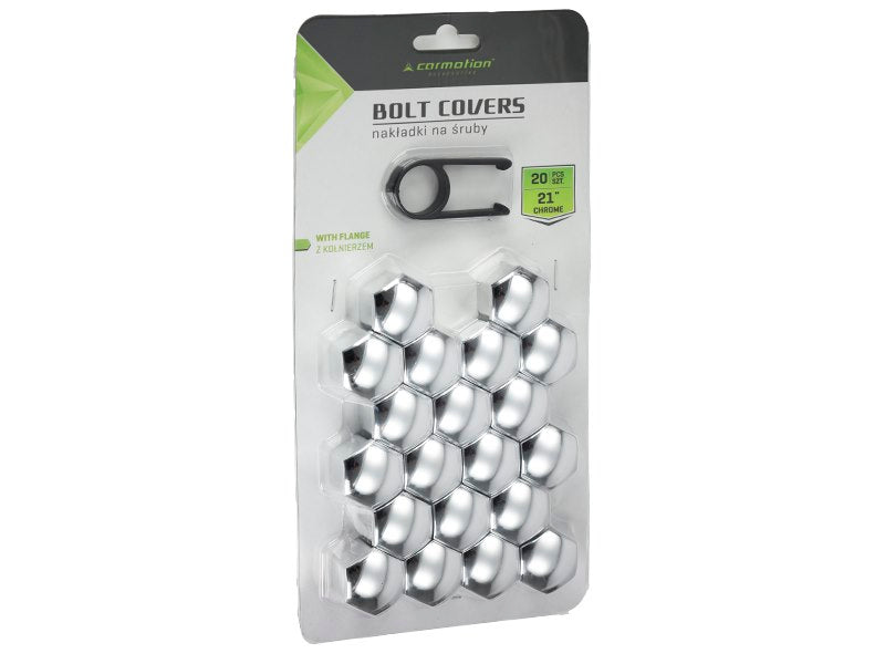 21 mm es csavaros fedelek króm 20 1 db – kép 2