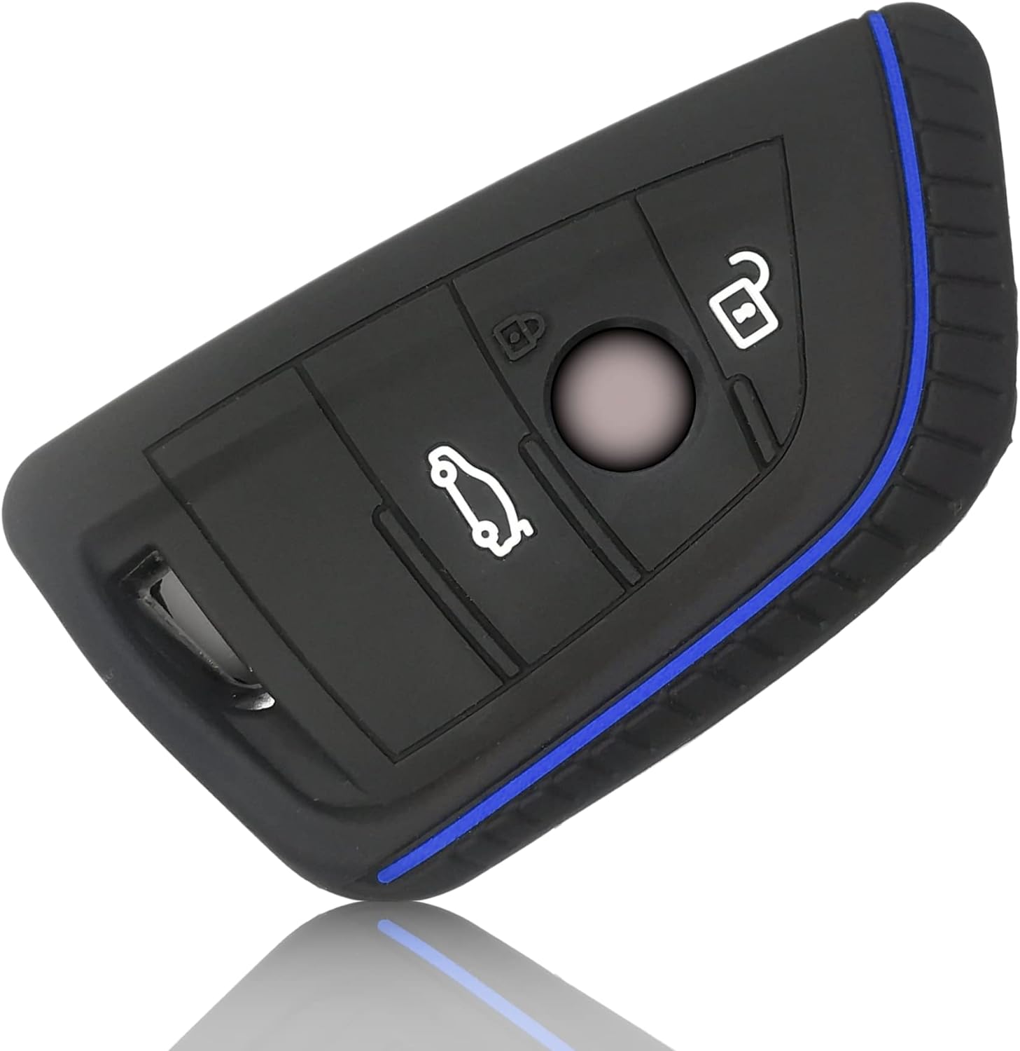 BMW kulcs szilikon tok 3 gombos Kék