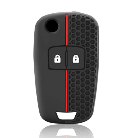 Chevrolet kulcs szilikon tok 2 gombos Piros