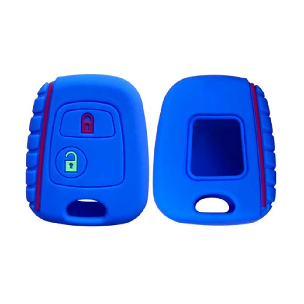 Citroen kulcs szilikon tok 2 gombos Kék
