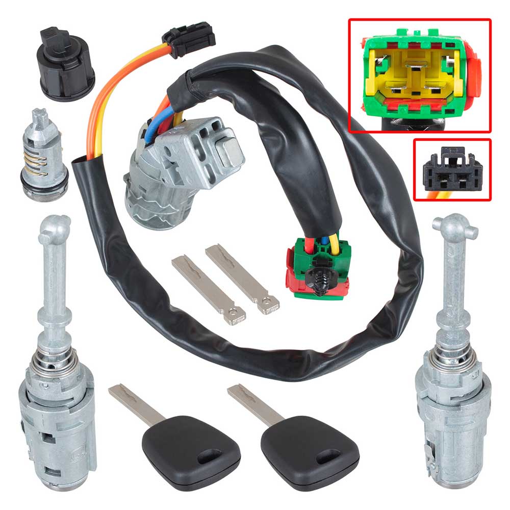 Citroen C2 gyújtáskapcsoló és zár szett 2003- illesztés