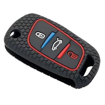 Citroen kulcs szilikon tok 3 gombos Fekete