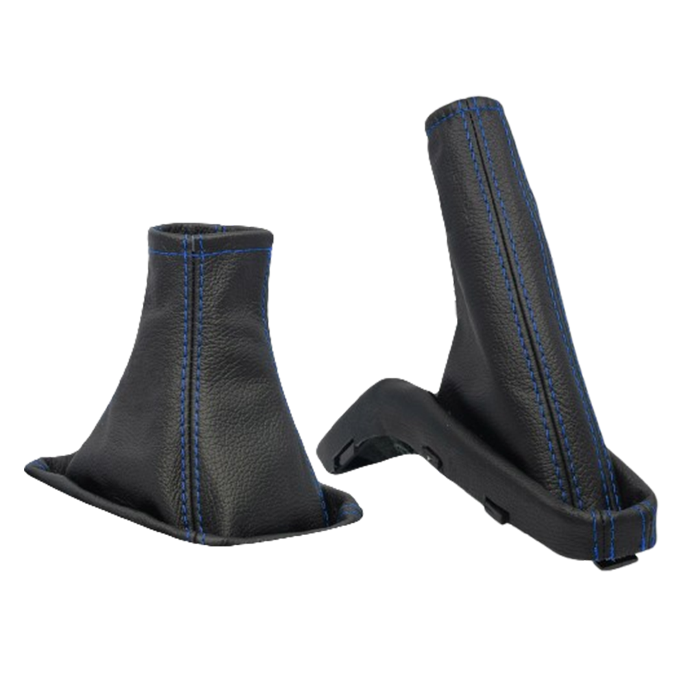 Chevrolet Lacetti váltószoknya és kézifékszoknya szett Bőr 2003- kék varrással