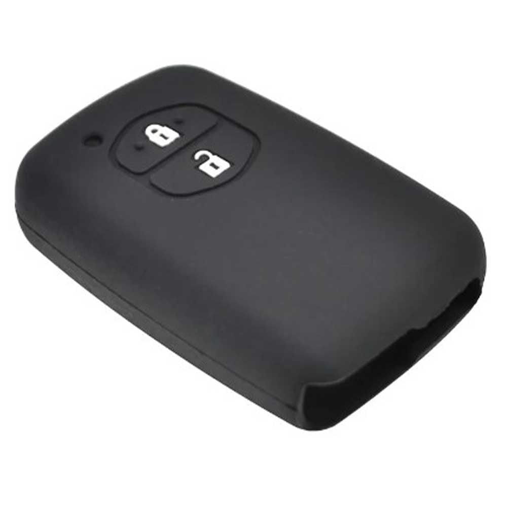 Fekete színű, 2 gombos Toyota kulcs szilikon tok.