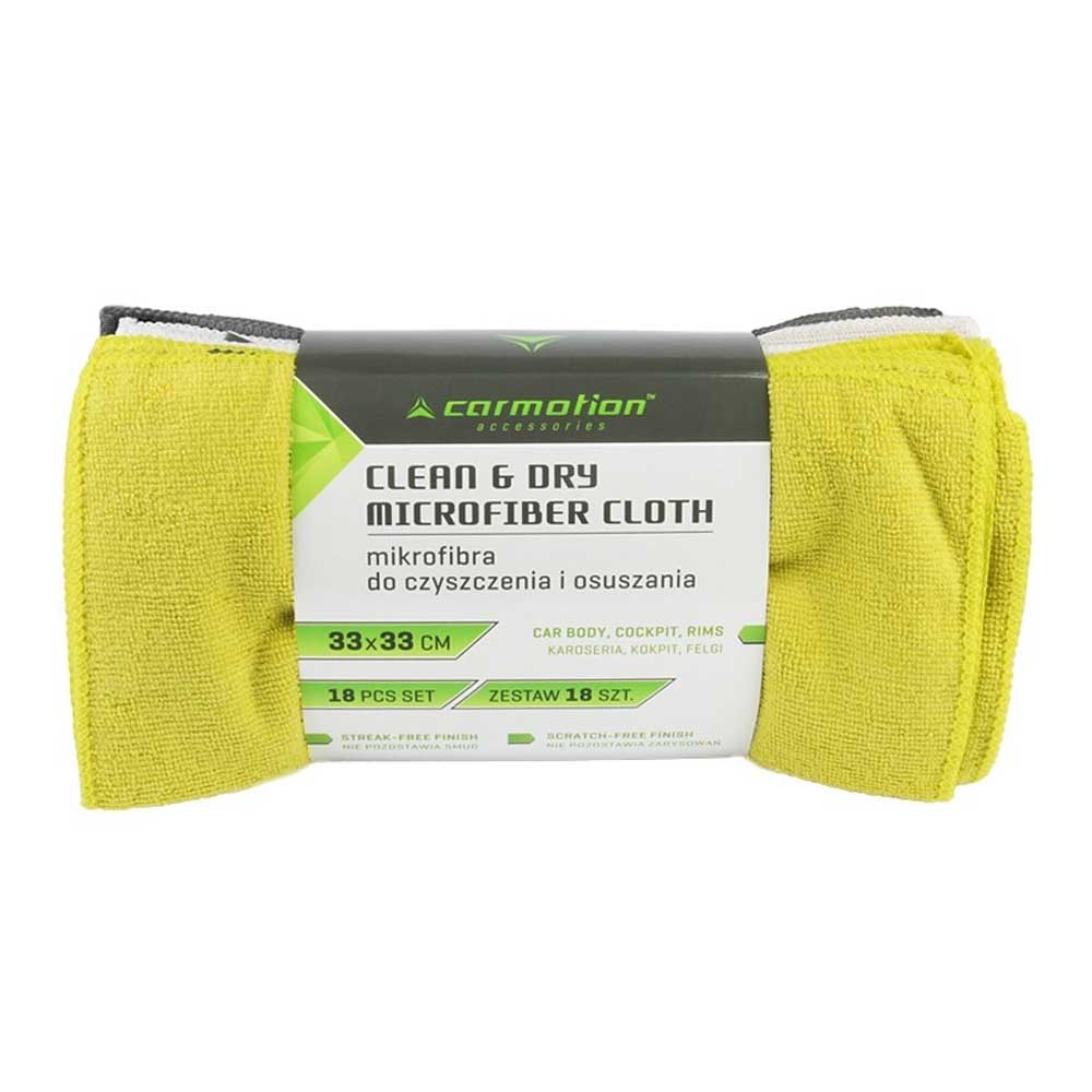 30x30 cm-es, 18 darabos univerzális mikroszálas törlőkendők 3 színben