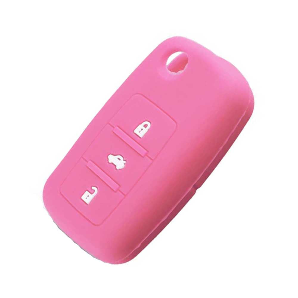 Rózsaszín, 3 gombos VW bicskakulcs szilikon tok.