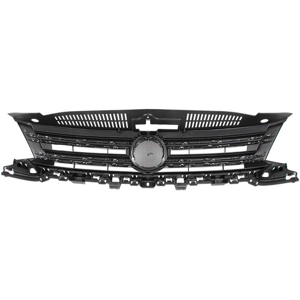 VW Tiguan I FL hűtőrács (fekete/króm – első, középső) 2011-2018