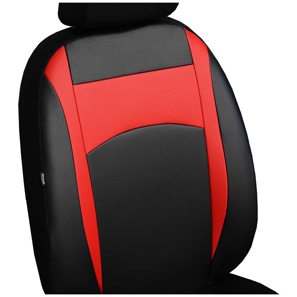 Design típusú 5 részes Univerzális üléshuzat piros színben bőrből