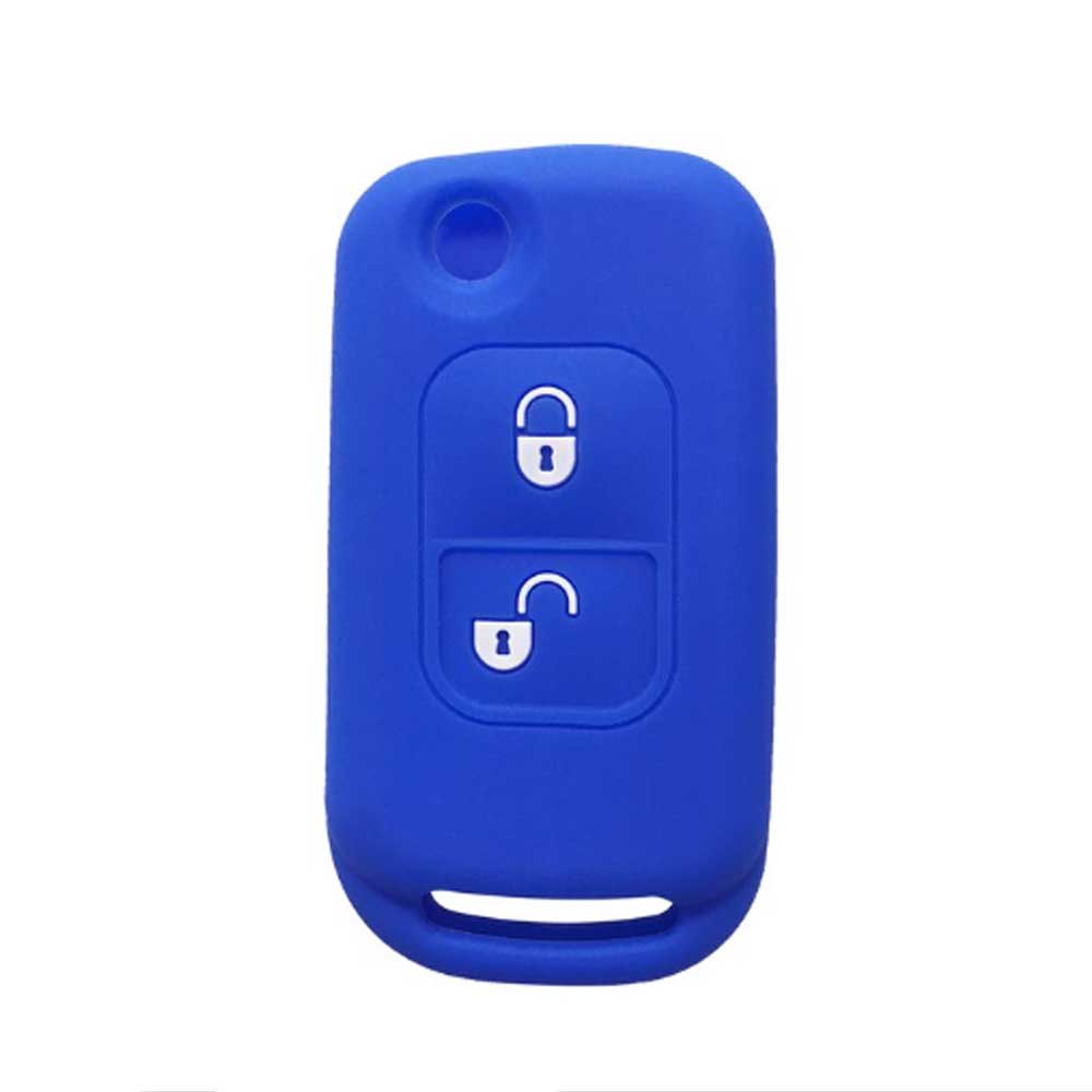 Mercedes 2 gombos szilikon tok - Kék