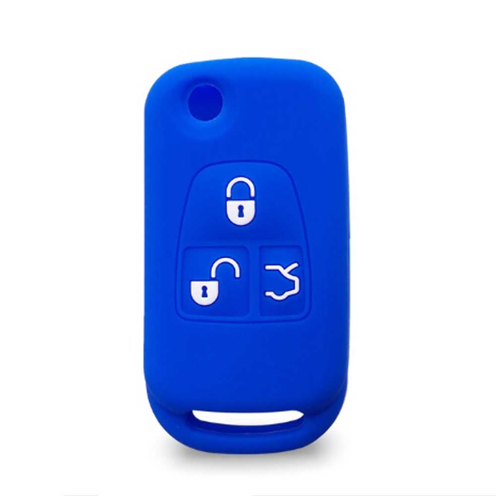 Mercedes 3 gombos szilikon tok - Kék