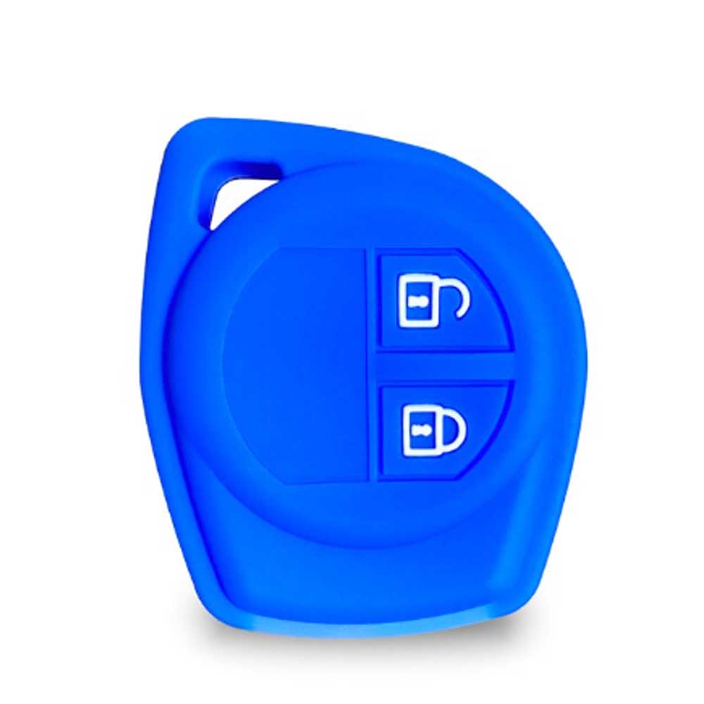 2 gombos, kék színű Suzuki kulcs szilikon tok.