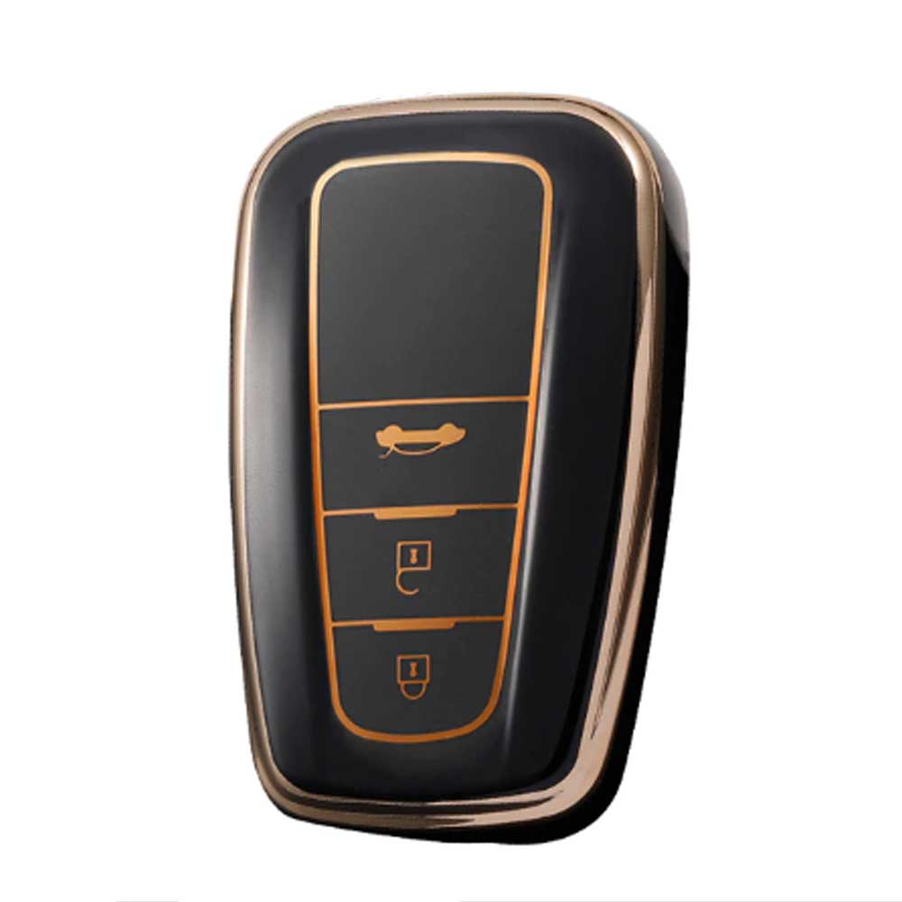 Toyota 3 gombos TPU kulcstok - Fekete