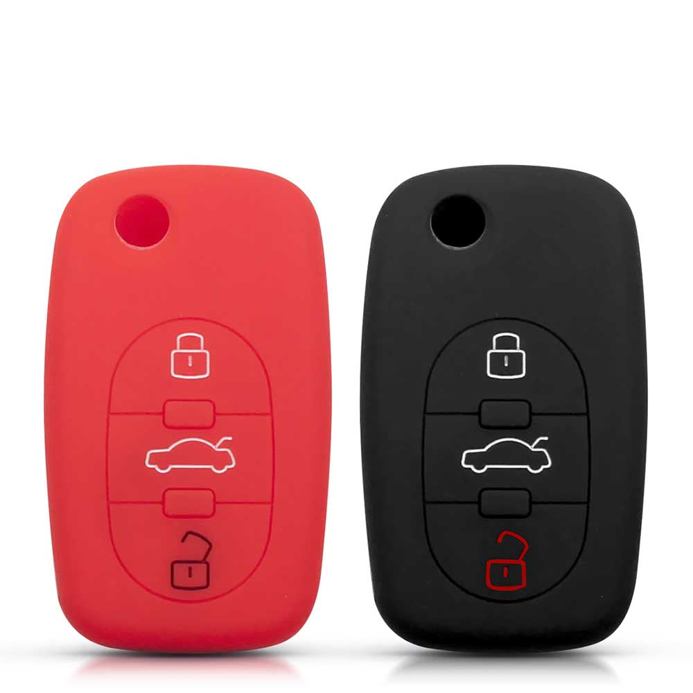 Audi bicskakulcs szilikon tok 3 gombos