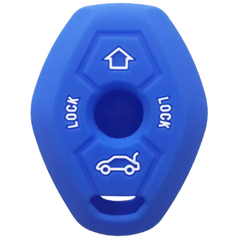 BMW 4 gombos kulcs szilikontok kék színben