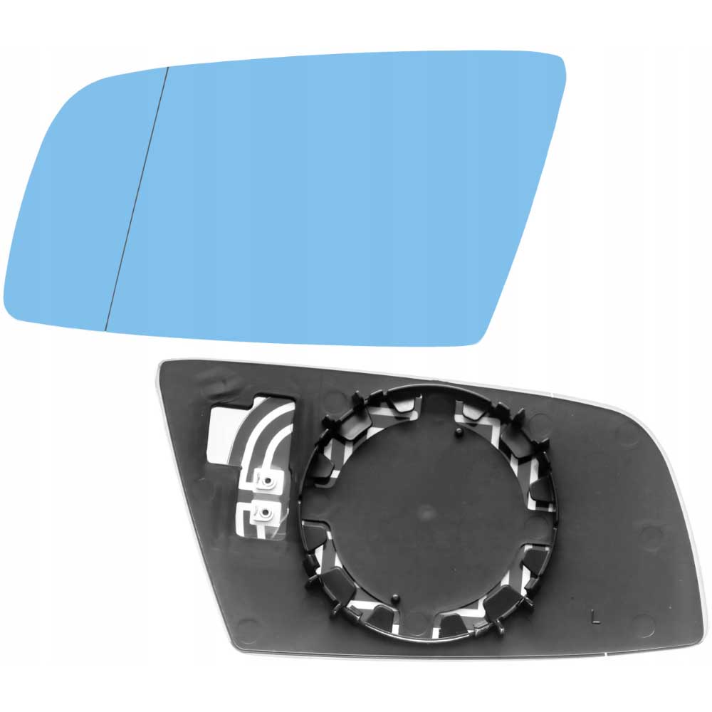 BMW 5 bal oldali fűthető, kék színű visszapillantó tükörlap 2003-2010