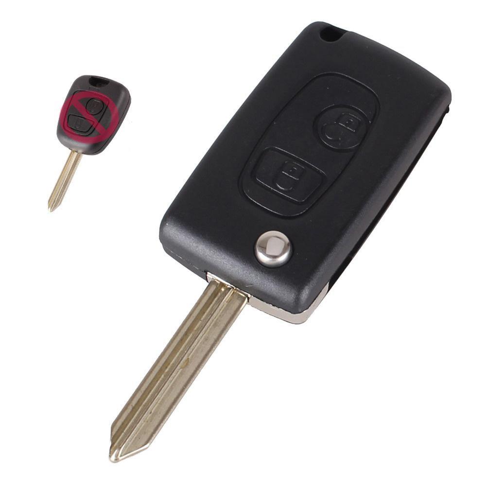 Citroen adaptér kľúča, skladací kľúč 2-tlačidlový