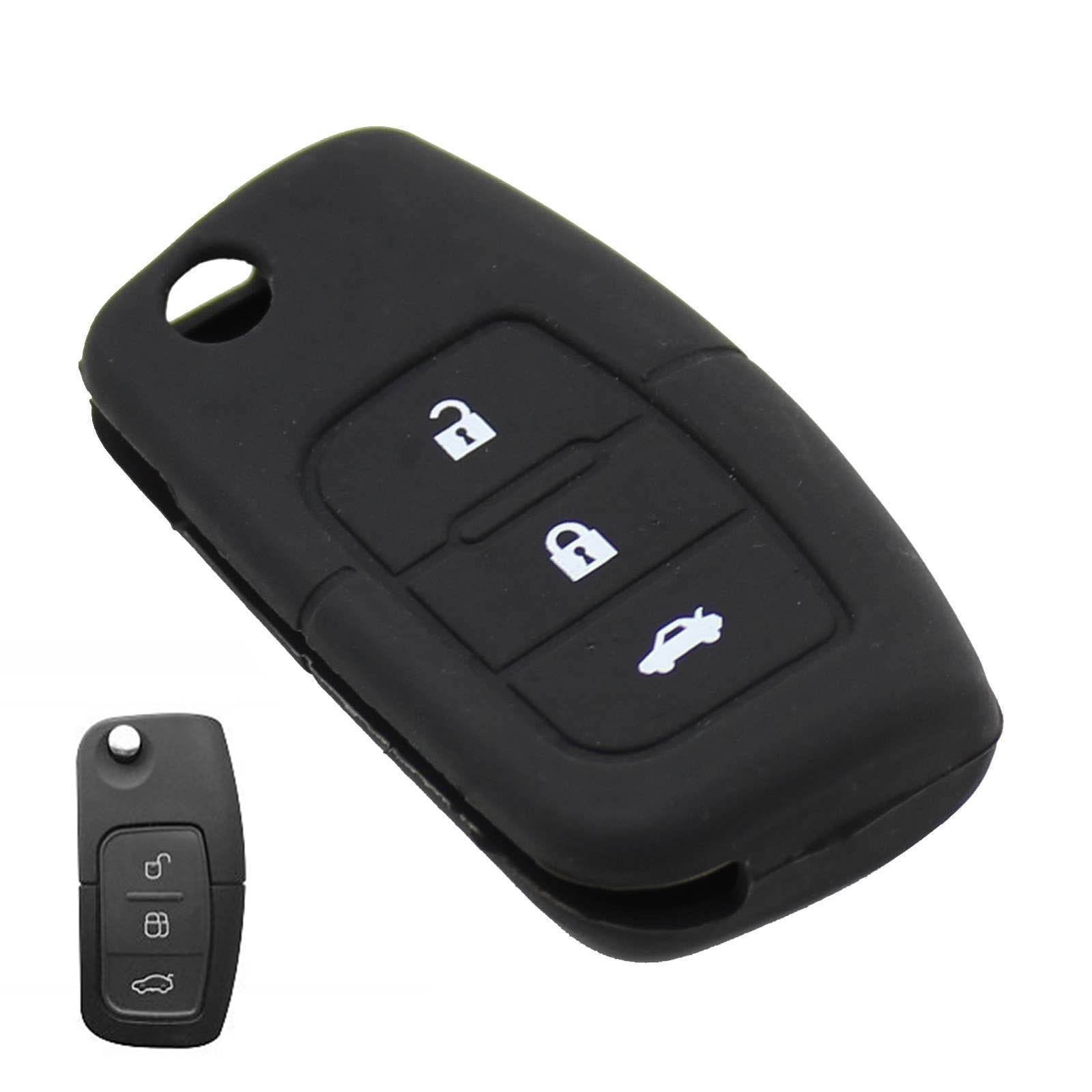 Ford kulcs 3 gombos szilikon tok fekete