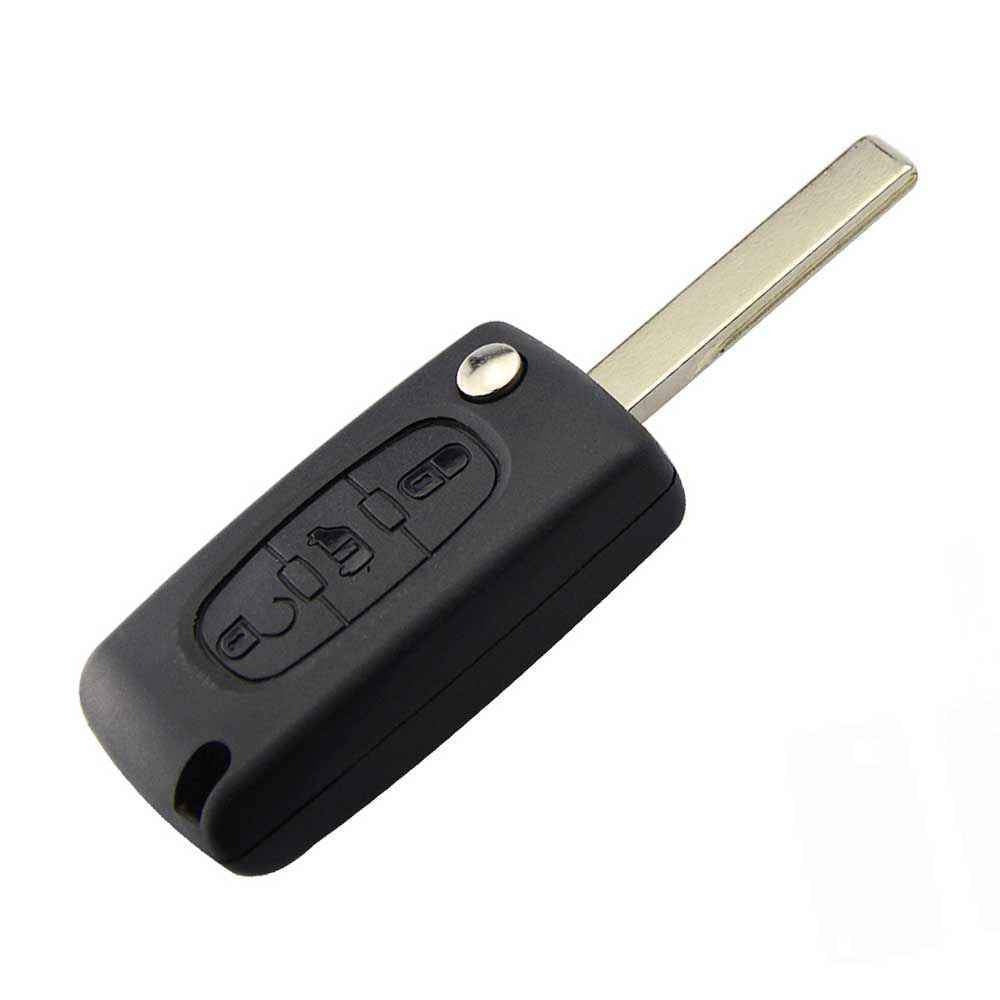 Fekete színű, 3 gombos Fiat kulcsház, bicskakulcs.