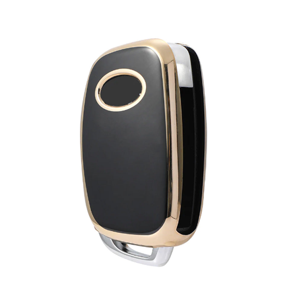 Hyundai 3 gombos TPU kulcstok - Fekete