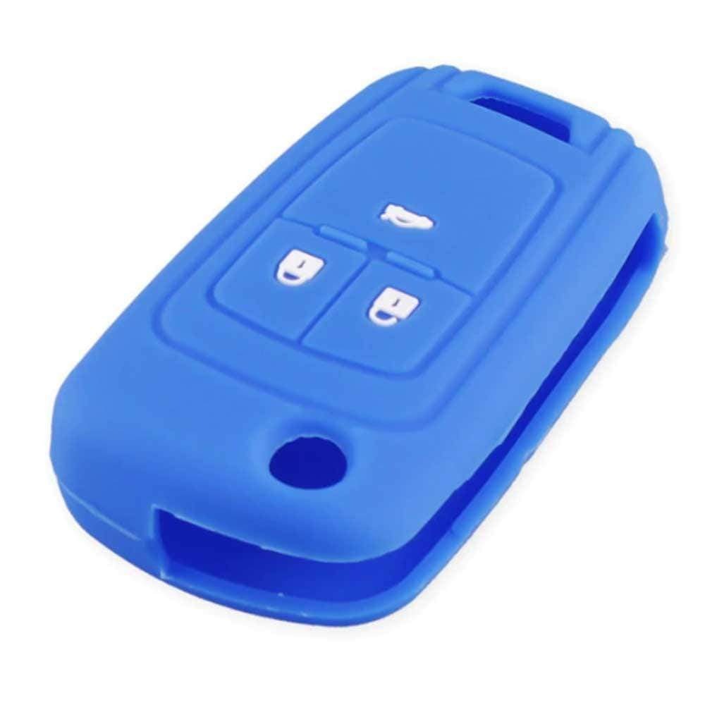 Opel kulcs szilikon tok 3 gombos kék