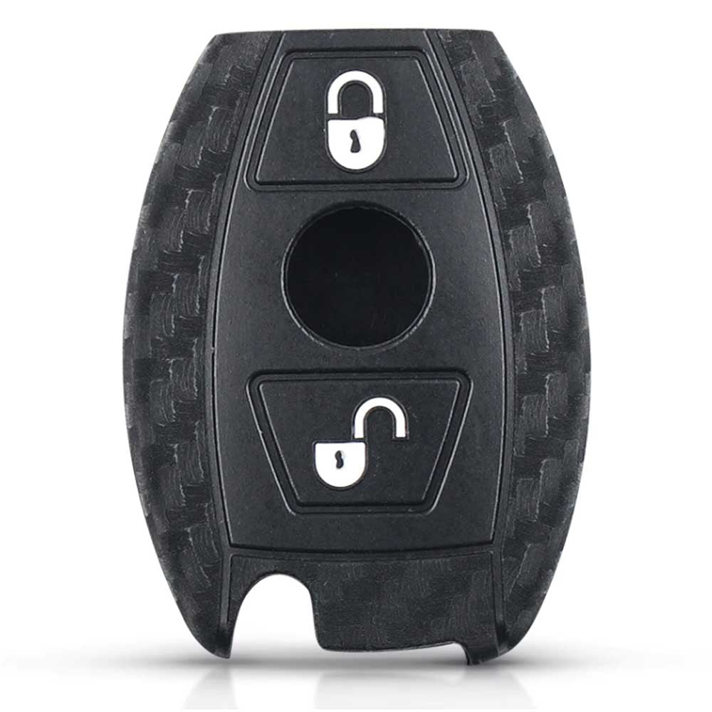 Mercedes szilikon tok Carbon 2 gombos