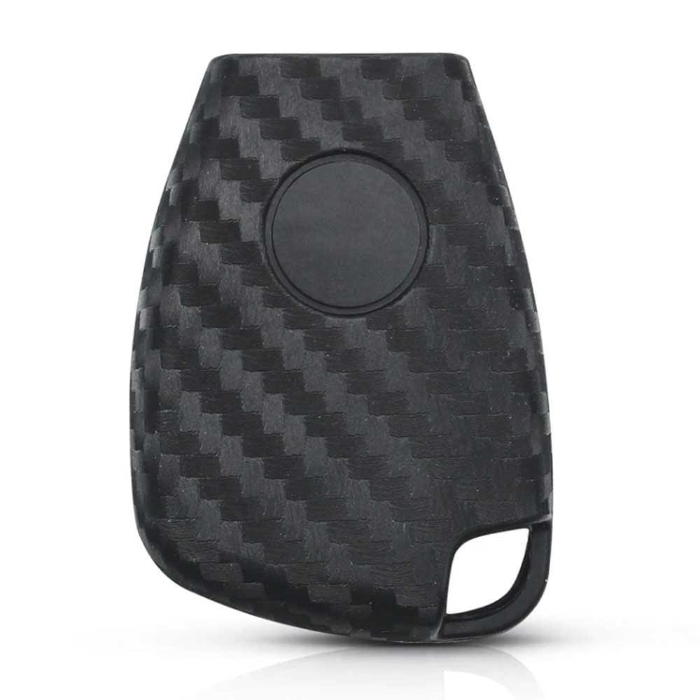 Mercedes szilikon tok Carbon mintás 3 gombos