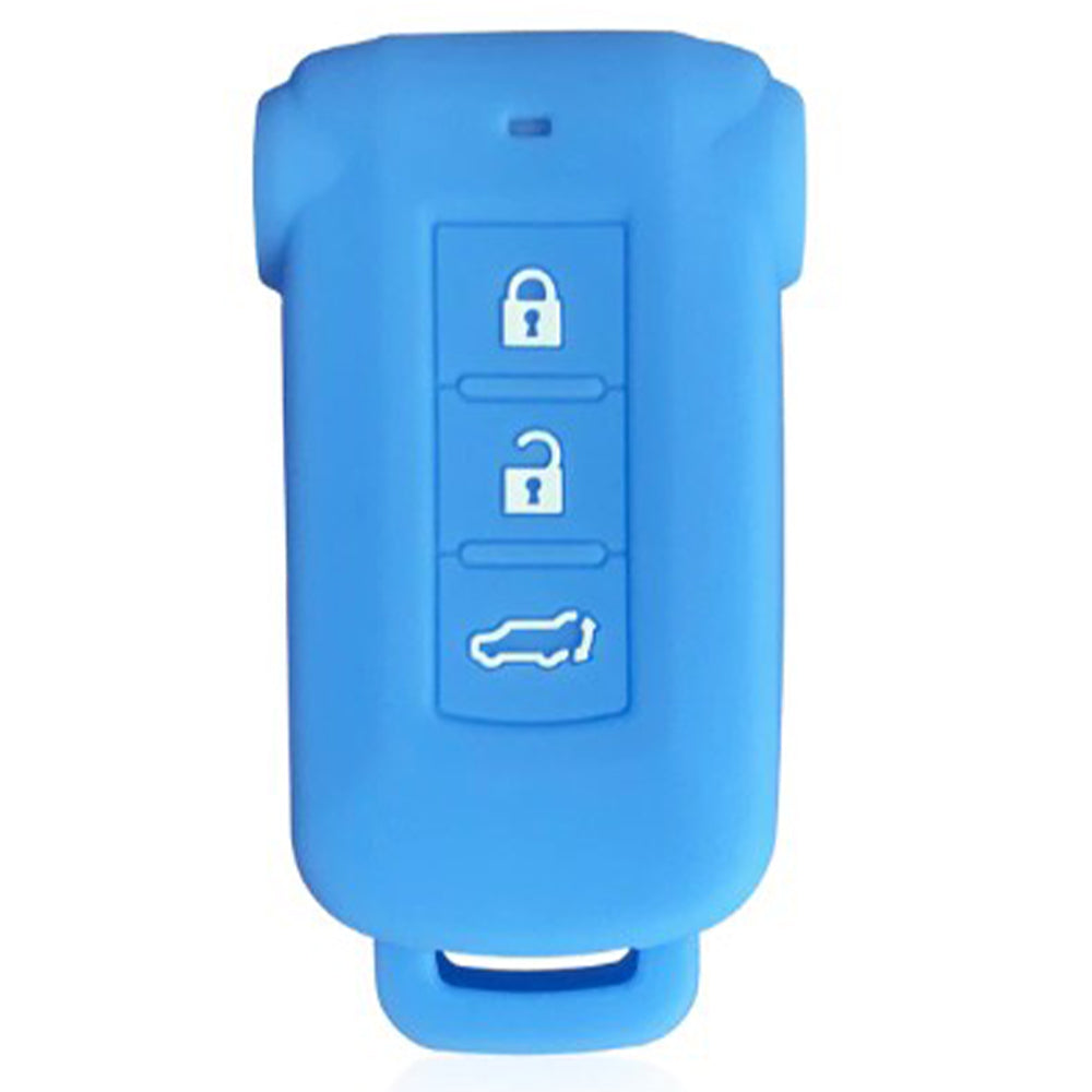 Mitsubishi 3 gombos szilikon tok, kék színben.