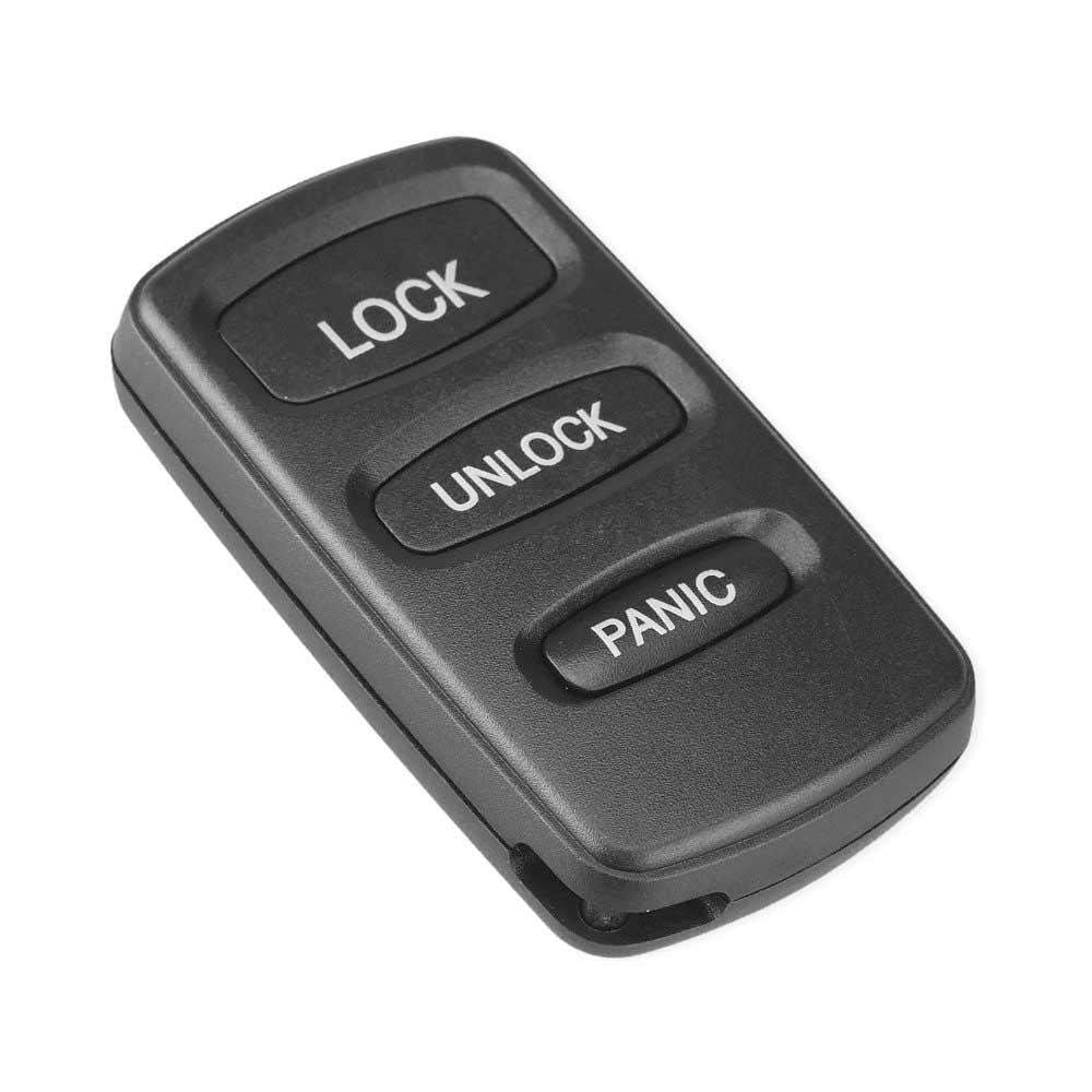 Fekete színű, 3 gombos Mitsubishi távirányítós kulcs.