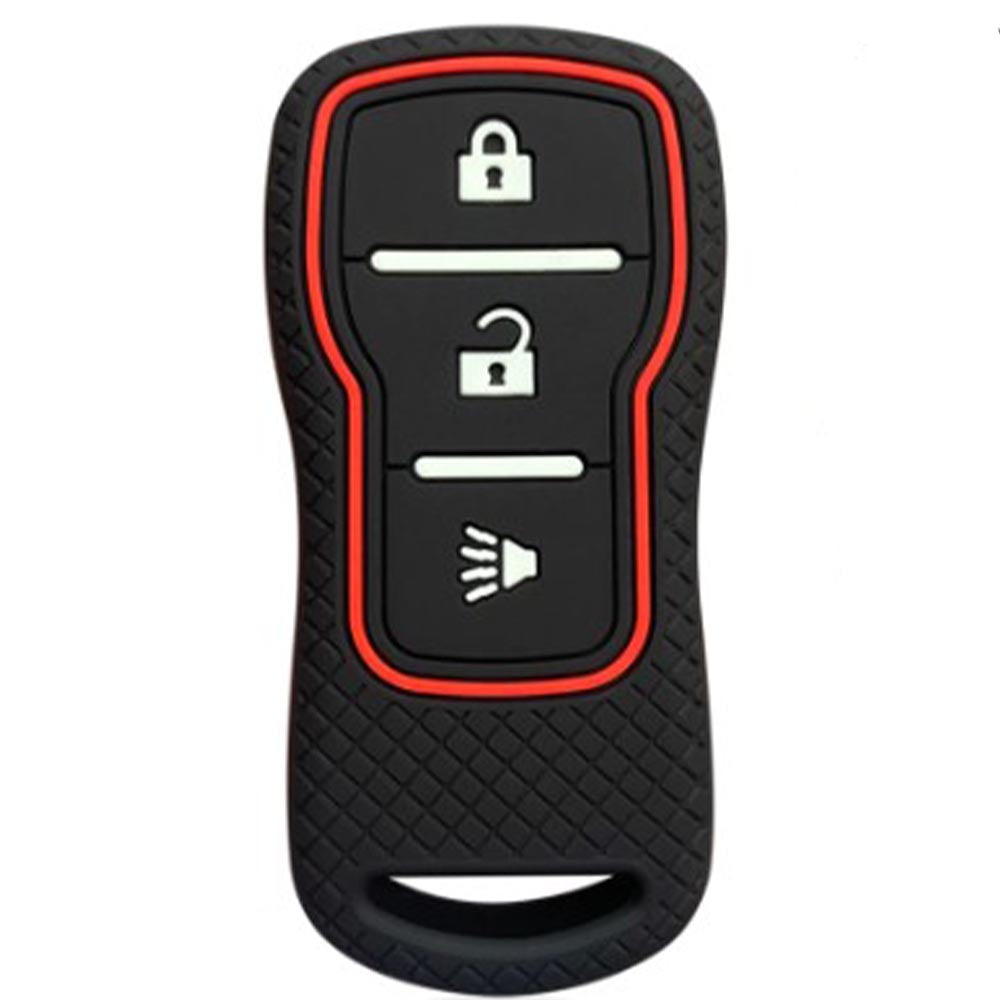 Nissan kulcs szilikon tok 3 gombos fekete színben.