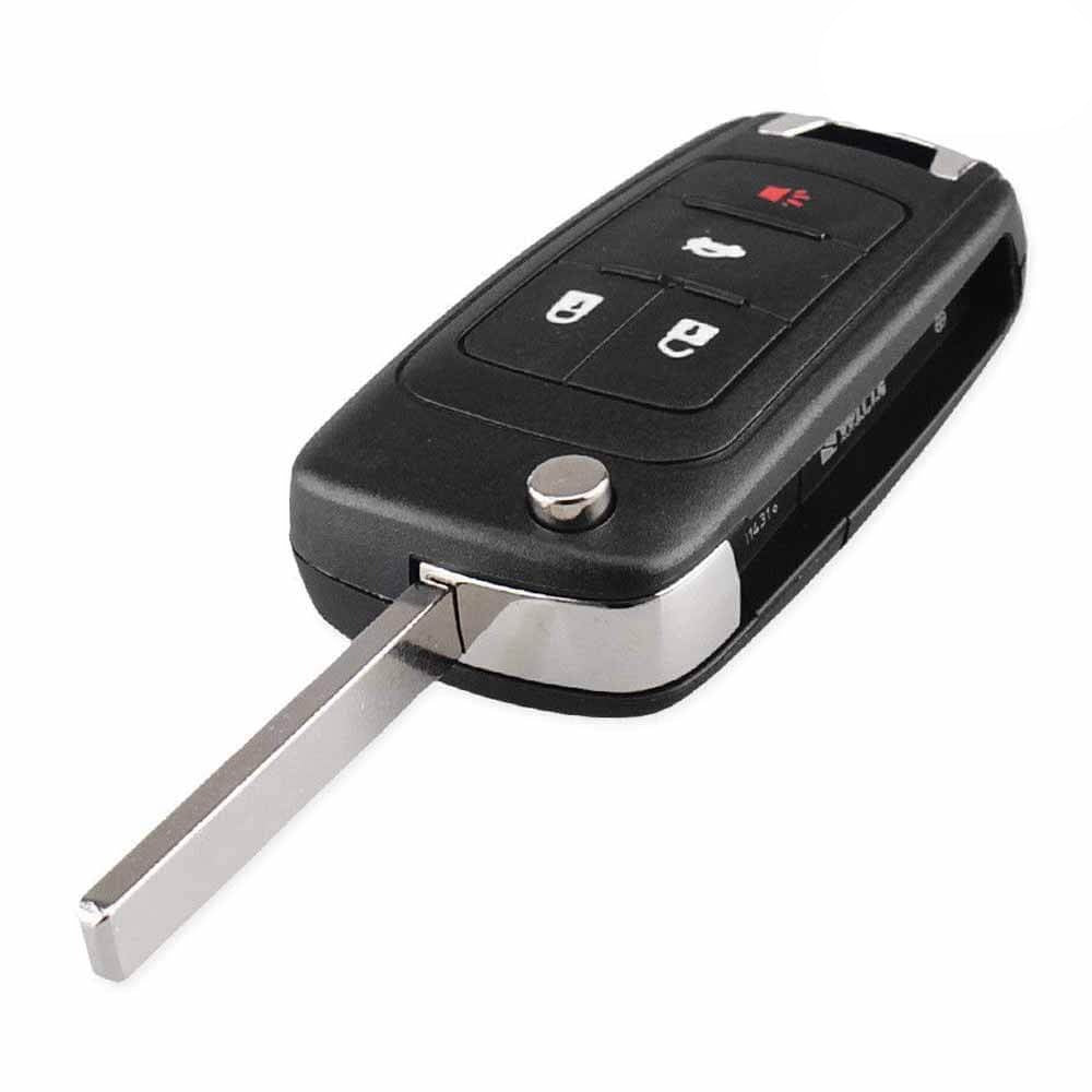 Fekete színű, 4 gombos Opel kulcsház, bicskakulcs.