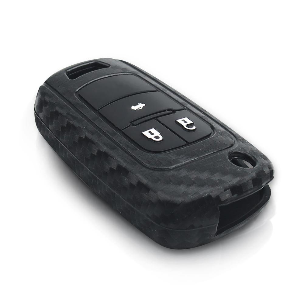 Opel kulcs szilikon tok 3 gombos CARBON
