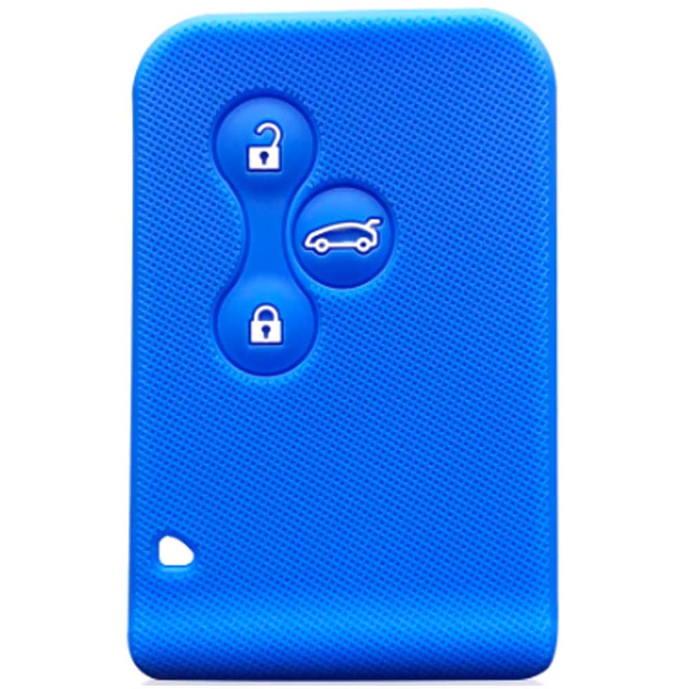 Renault 3 gombos kulcs szilikon tok kék színben