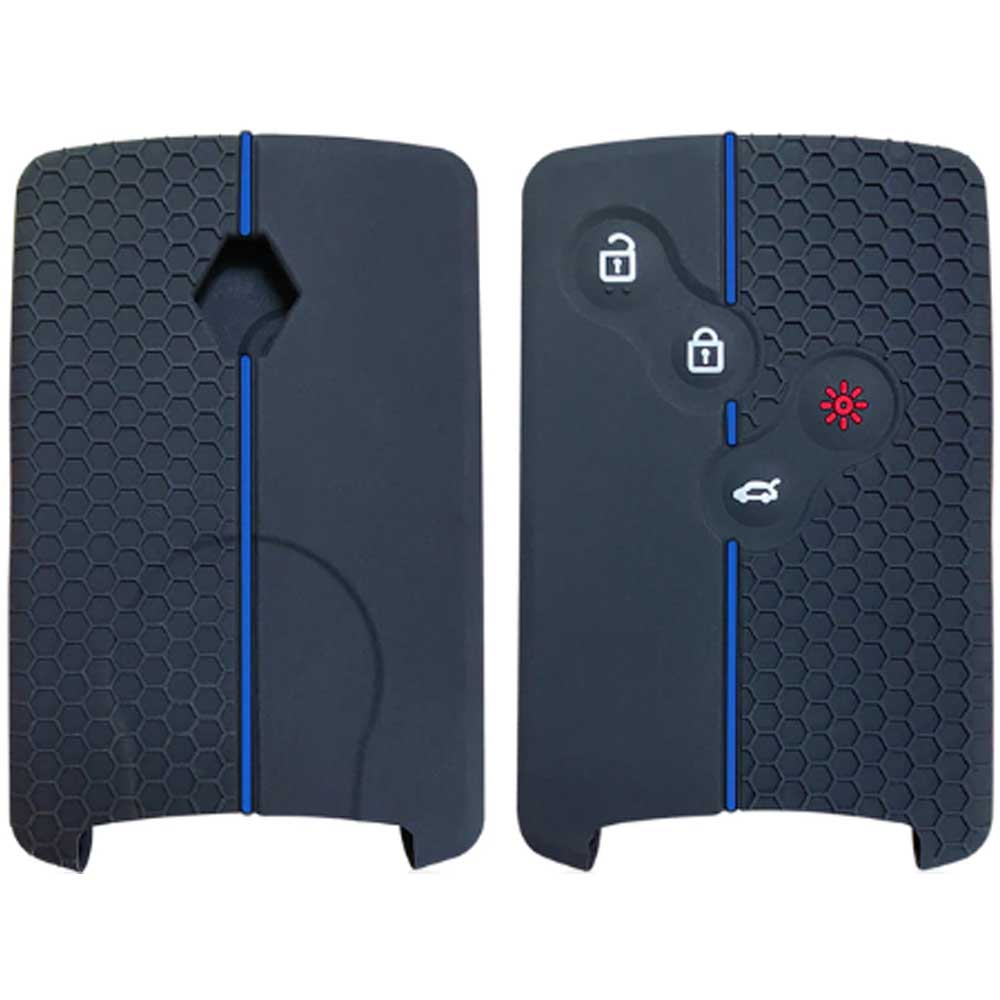 Renault 4 gombos kulcs szilikon tok kék színben