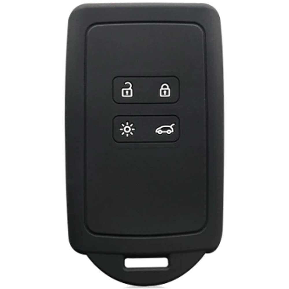 Renault 4 gombos kulcs szilikon tok fekete színben