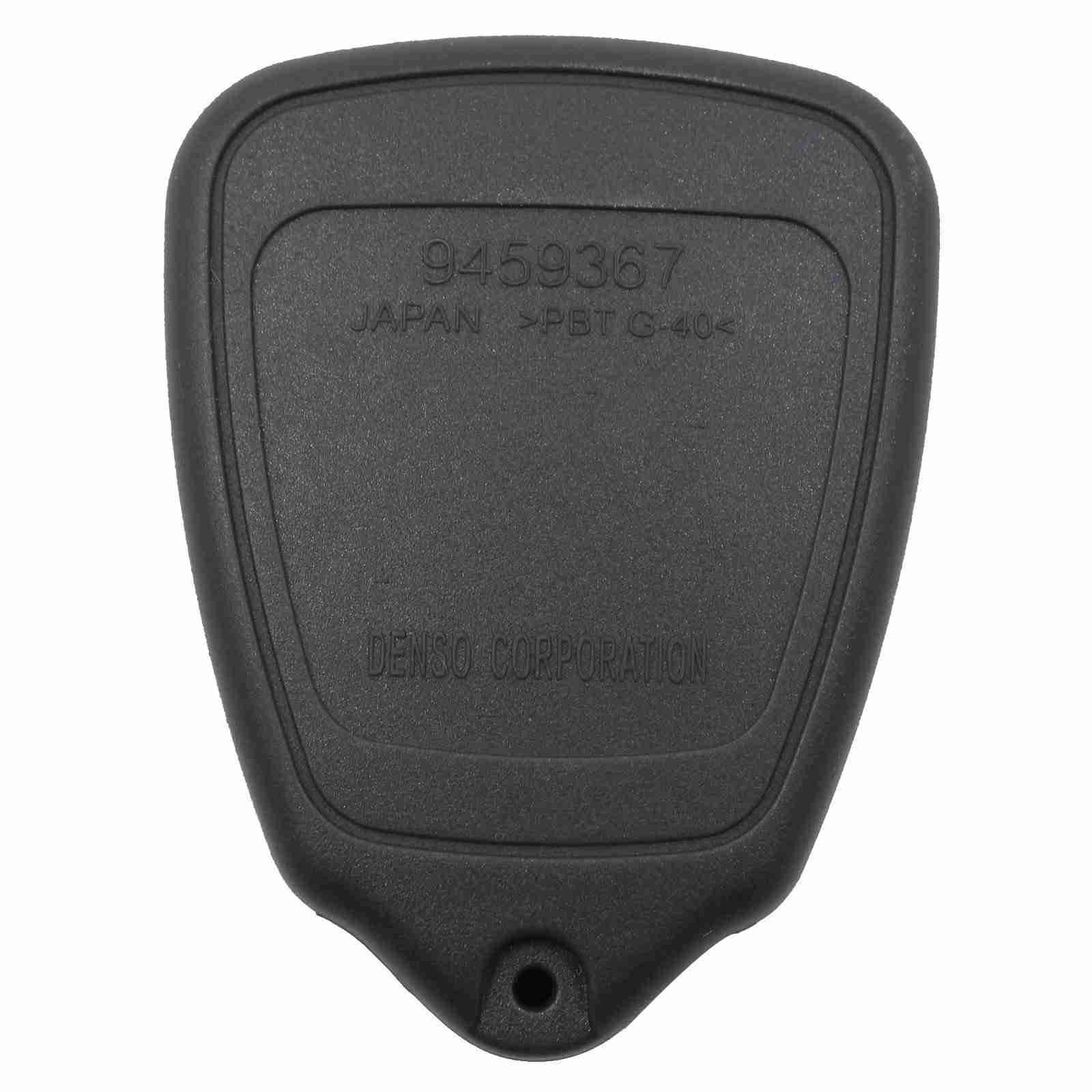 4 gombos Volvo távirányítós kulcsház, távirányító kulcs hátulja.