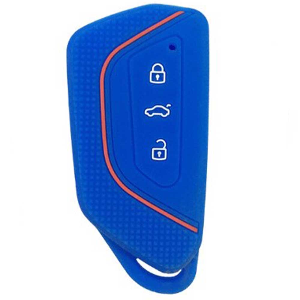 VW színű, 3 gombos VW kulcs szilikon tok.