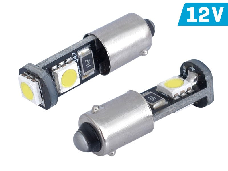 Izzó VISION T4W BA9s 12V 3x 5050 SMD LED, CANBUS, fehér, 2 db