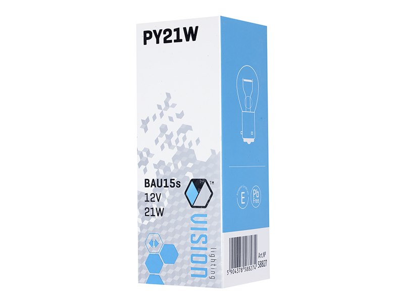 Izzó VISION PY21W 12V 21W BAU15s borostyán E4 – kép 4