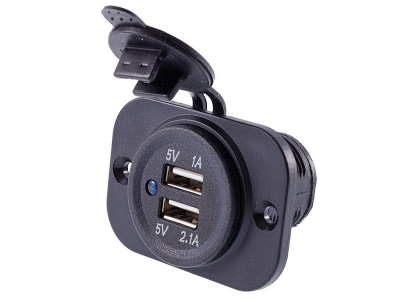 Beépített töltő 2x USB 3.1A, 12/24V
