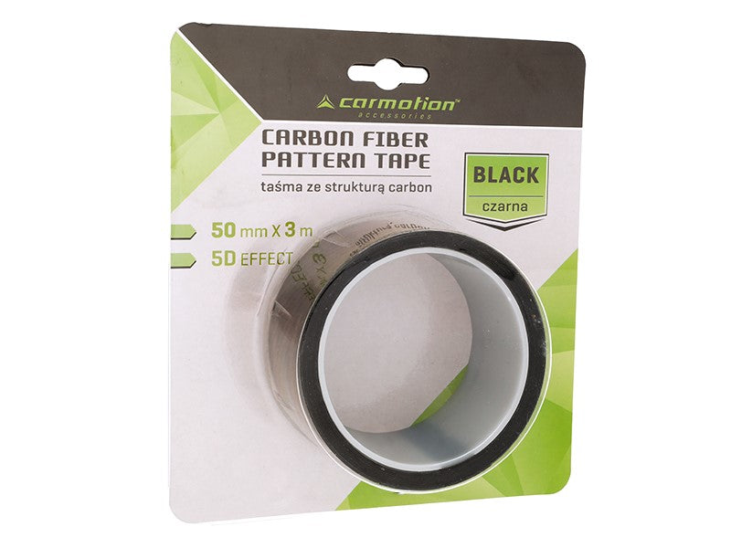 Védő  dekorációs szalag 50 mm x 3 m CARBON szerkezetű fekete színű – kép 3