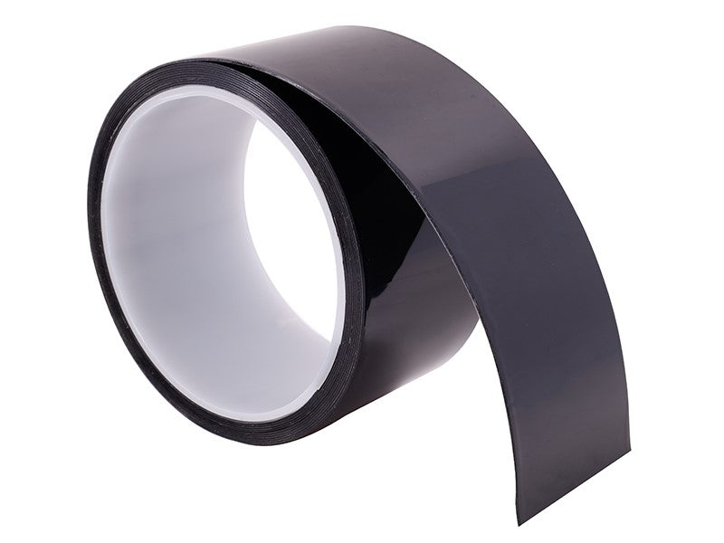 Védő  dekorációs szalag 50 mm x 3 m fekete szatén – kép 2