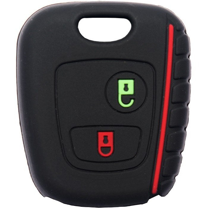 Citroen kulcs szilikon tok 2 gombos Fekete