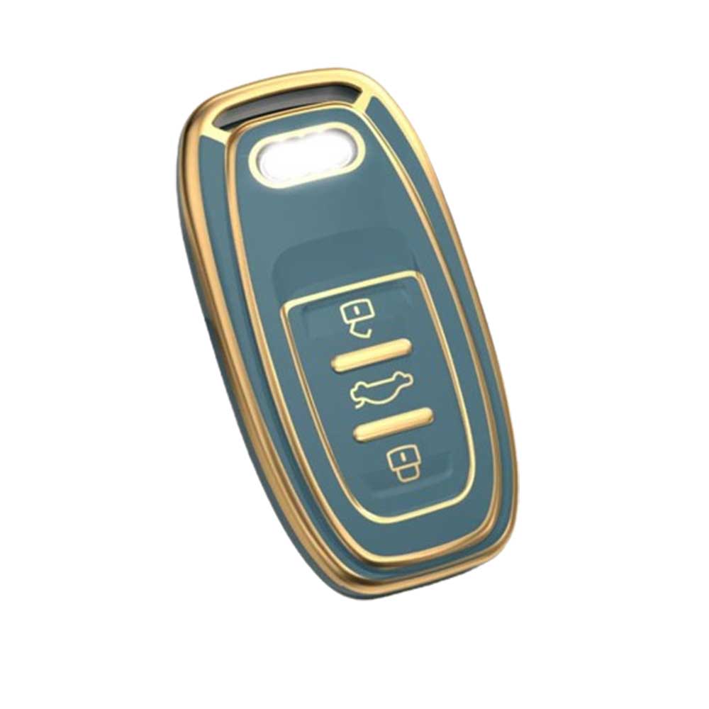 Audi kulcs TPU tok 3 gombos - Szürke