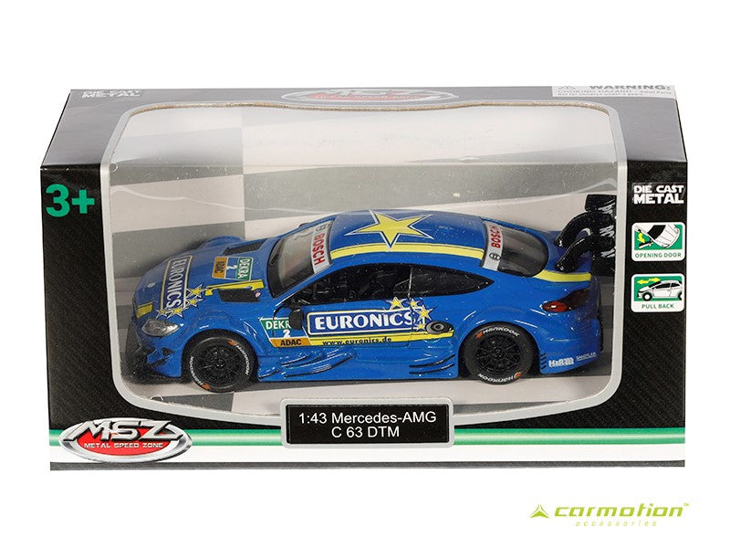 1:43 Mercedes AMG C63 DTM tengerészkék modell – kép 4