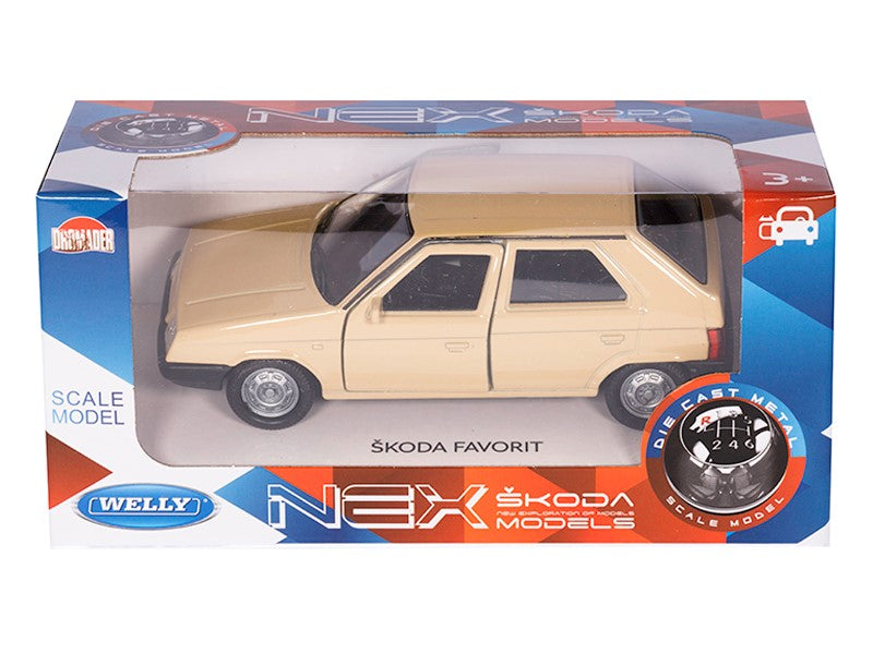 1:34 es modell ŠKODA FAVORIT krém A02856SFK – kép 4