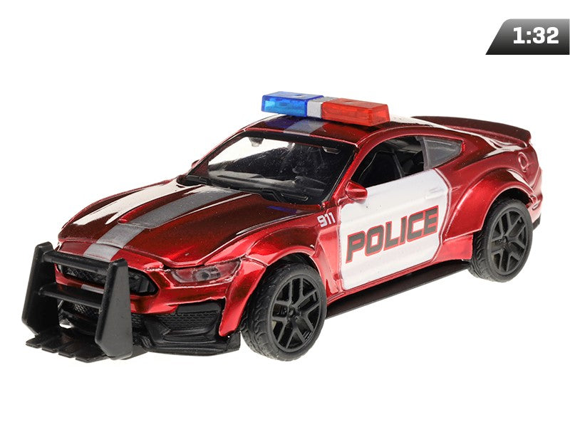 Modell Dodge Challenger CRASH CAR, rendőrség, piros (A02400PC)