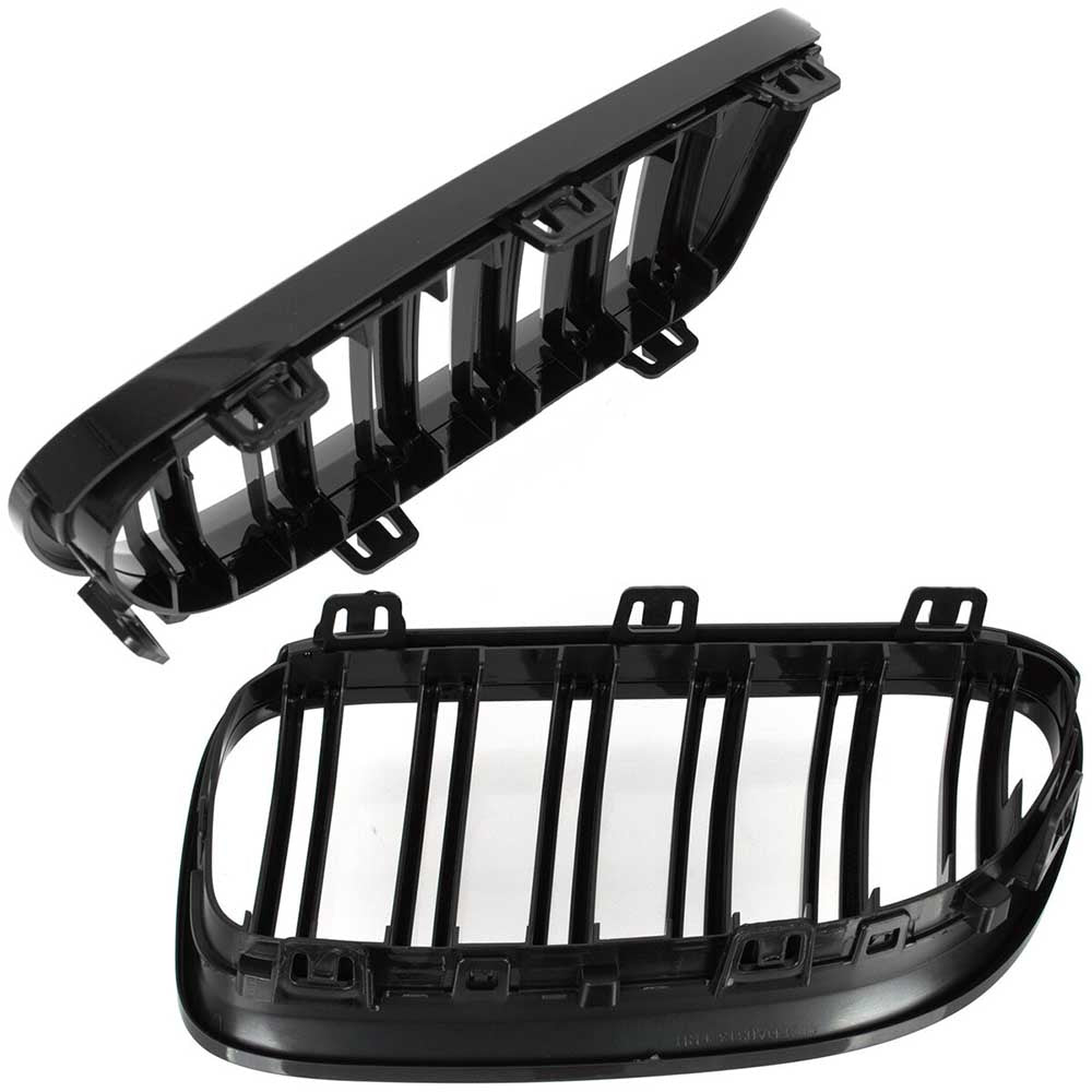 BMW 3 E92, E93 hűtőrács (fényes fekete, double bar – bal+jobb) 2010-2013